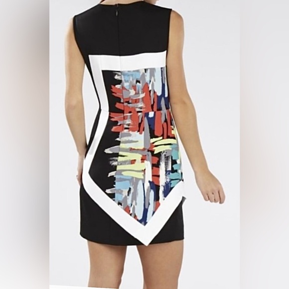 BCBGMaxAzria Sleeveless Alessandra Asymmetrical Handkerchief Peplum Mini Dress - Picture 8 of 10